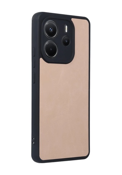 Xiaomi Redmi Note 14 4g Kılıf Aras Deri Kapak - Pudra 0.2M-Çok Renkli