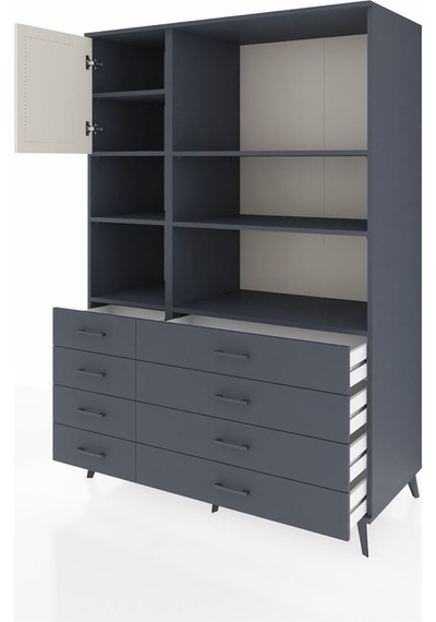 Kronos Dolap 7 Raflı 8 Çekmeceli Tek Kapaklı 132x59x195 Antrasit-aytaşı/antrasit Aytası/antrasıt Kronos Dolap 7 Raflı 8 Çekmeceli Tek Kapaklı 132x59x195 Antrasit-aytaşı/antrasit Aytası/antrasıt