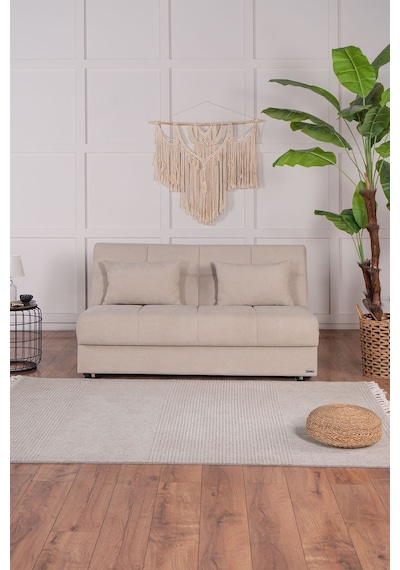 Kilim Mobilya Robin Kanepe Üç Kişilik Çift Kişilik Yatak Olabilen Kanepe Bej Bej