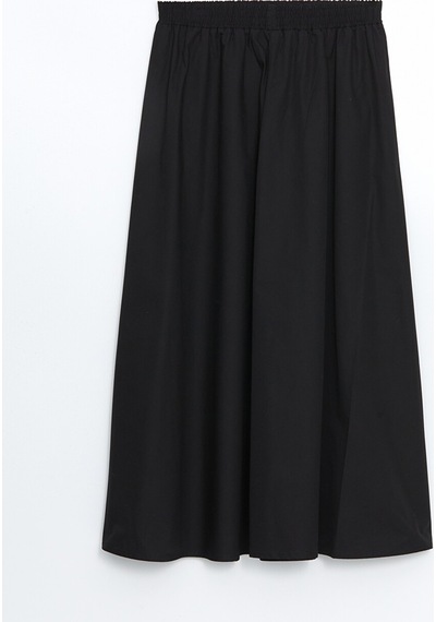 Lcw Modest Siyah Beli Lastikli Kadın Kloş Etek