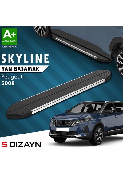 S-dizayn Peugeot 5008 2 Skyline Krom Yan Basamak 203 Cm 2017-2023 A+ Kalite