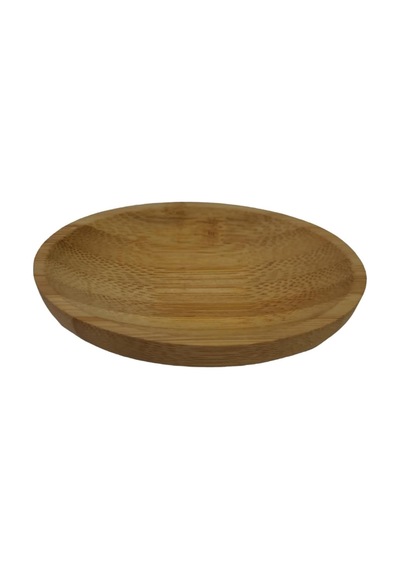 Oval Bambu Servis Tabağı, 10x6,5x2 Cm, Kahverengi Çok Renkli