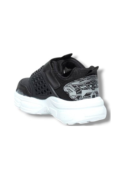 Alessio 019-26 Cilt Anatomik Filet Çocuk Sneaker Siyah Beyaz 31-35 Siyah