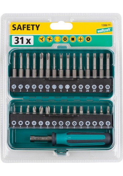 Wolfcraft 1386000 Tornavida Bits Uç Seti 31p