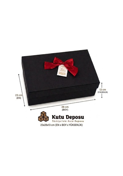 23x28x13 Cm Hediye Kutusu-siyah