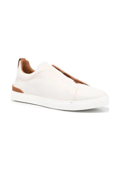 Erkek Deri Sneaker Siyah Kahverengi Ve Beyaz Kahverengi Beyaz