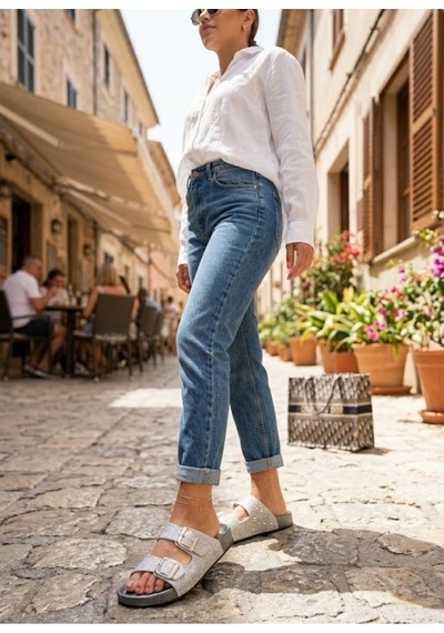 Relaxa Kadın Terlik, Günlük Terlik, Ortopedik, Tokalı, Yumuşak Taban,taşlı, Şık Plaj Terlik Gümüş Relaxa Kadın Terlik, Günlük Terlik, Ortopedik, Tokalı, Yumuşak Taban,taşlı, Şık Plaj Terlik Gümüş