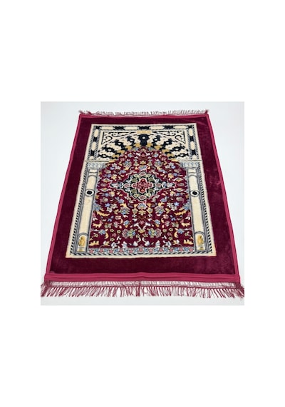Peluş Seccade 80x120 Cm Desenli Lüks Namaz Seccadesi Çok Renkli