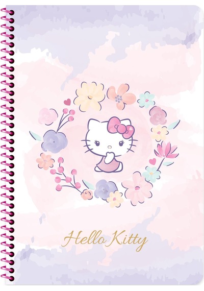 Hello Kitty A4 80 Yp Çizgili Spr.karton Kapak Defter - Mor Mor