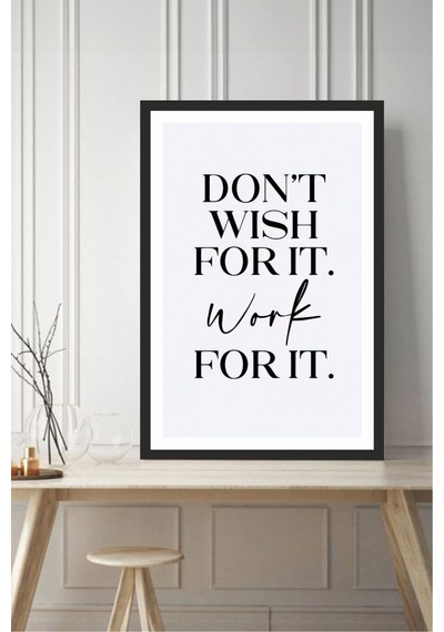 Motto Yazılı Çerçeve Görünümlü Mdf Tablo Çok Renkli - 713604781 Çok Renkli