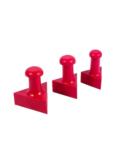 Mühür Kauçuk Alaşım Kırmızı Kaşe Üçgen 35x35
