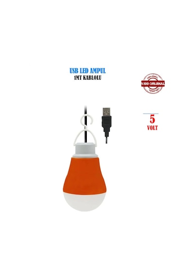 Bilgisayar Usb Led Ampul 5W 1Mt Kablolu Beyaz 8 Adet