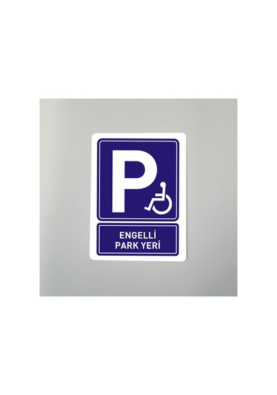 Engelli Park Alanı Baskı Arkası Yapışkanlı Dekota Üzeri Arkası Yapışkanlı 14x20 Cm