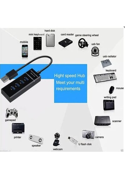 4 Port Usb 3.0 Hub - Usb Çoklayıcı 5Gbps Chipli Versiyon (519133693)