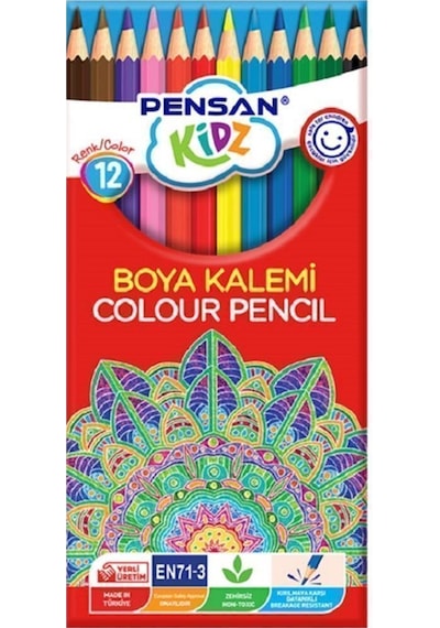 Pensan Kidz 12  Renk Kuru Boya Seti