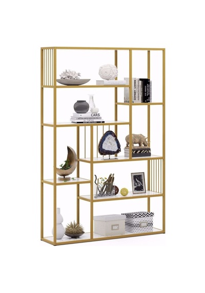 Zizuva Zizuva Modern Gold 7 Raflı Ev Ofis Büro Düzenliyici Aksesuar Ve K