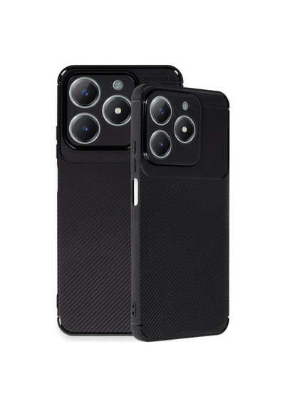 C61 Kılıf Auto Focus Karbon Kapak - Siyah