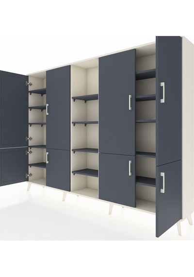 Arges Dolap 14 Raflı 8 Kapaklı 220x30x163 Aytaşı-antrasit Antrasıt - Aytası Arges Dolap 14 Raflı 8 Kapaklı 220x30x163 Aytaşı-antrasit Antrasıt - Aytası