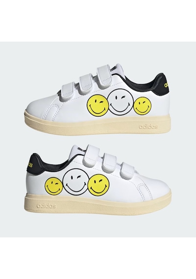 Adidas Advantage Smiley Cf C Unisex Çocuk Spor Ayakkabı Ih6251 Beyaz