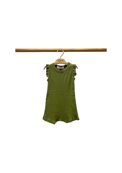 Tiffany Baby & Kids Tiffany Baby Organik Theme Fırfırlı Rompy 88089 Yeşil