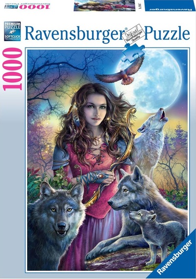 Ravensburger 1000 Parça Puzzle Kurtlarla Kadın 196647