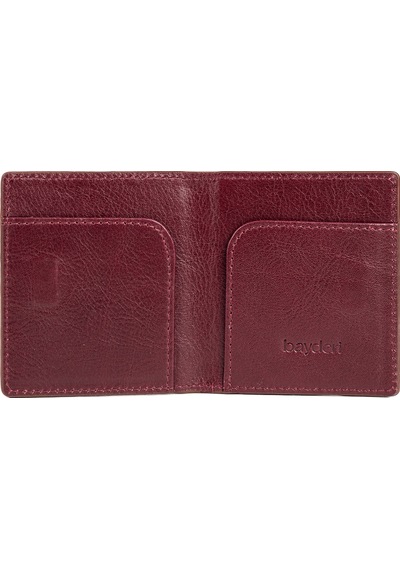 Bayderi Luis Unisex Hakiki Deri Kartlık Bordo