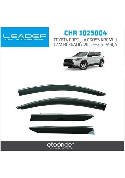Kromlu Cam Rüzgarlığı Toyota Corolla Cross 2022--- 4 Parça 1 Tk