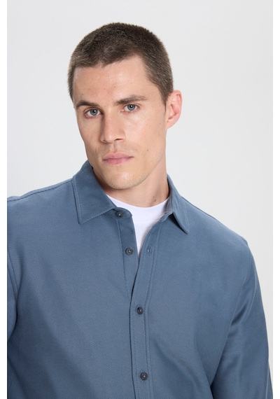Wrangler Regular Fit Normal Kesim Pamuk İndigo Gömlek W242585315 İndigo