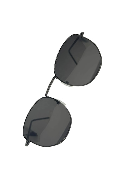 Thentech Oval Siyah Cam Unisex Polarize Kadın Ve Erkek Güneş Gözlüğü Mo14 Siyah