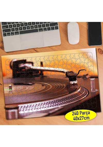 Dj Turntable Plak Pikap Müzik 240 Parça Puzzle Yapboz-62825440