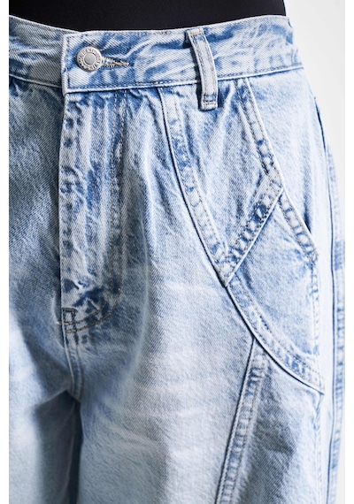 Itsbasic Kadın Kot Rengi 4s5-3 Mega Baggy Fit Süper Bol %100 Koton Rahat Kesim Denim Jean Mavi Itsbasic Kadın Kot Rengi 4s5-3 Mega Baggy Fit Süper Bol %100 Koton Rahat Kesim Denim Jean Mavi