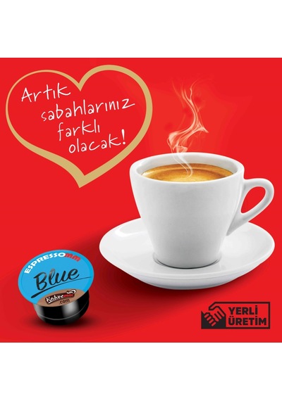 Espressomm® Tchibo Cafissimo Makineleri İle Uyumlu Blue Kafeinsiz Kapsül Kahve 5 x 10'lu