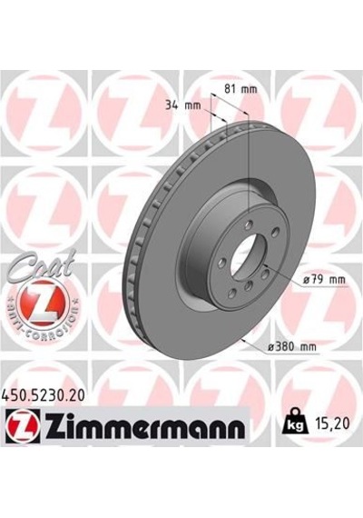 Zımmermann 450.5230.20 Fren Diski Ön Land Rover Range Rover Iıı L322 Lr031845 -