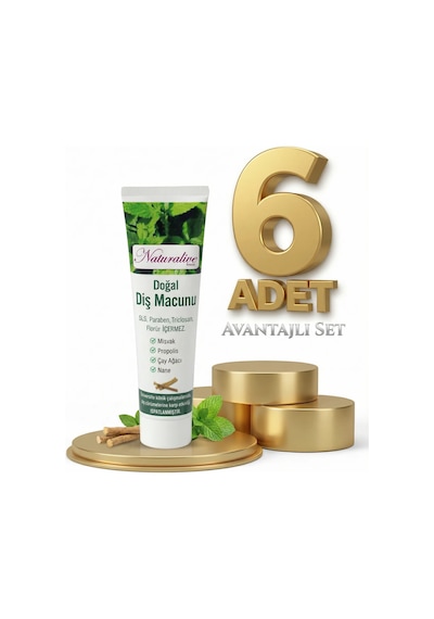 Naturalive Doğal Diş Macunu 6x100 Gr