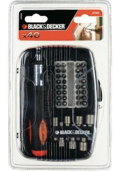 Black Decker A7062 40 Parça Aksesuar Seti Cırcır Tornavida Bits Uç Ve Lokma Seti