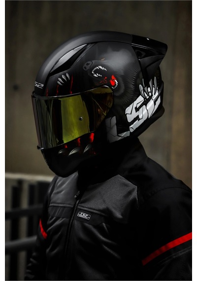 Rapıd 2 Race Clawn Mat Siyah-gri-kır Kask Mat Siyah-gri-kırmızı