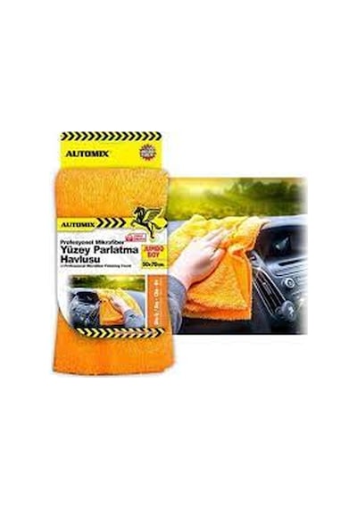 Automix Oto Ev Pürüzsüz Mikrofiber Yüzey Parlatma Bezi 50X50