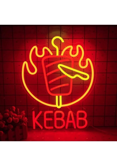 Kebab Neon Led Tabela Dekoratif Aydınlatma