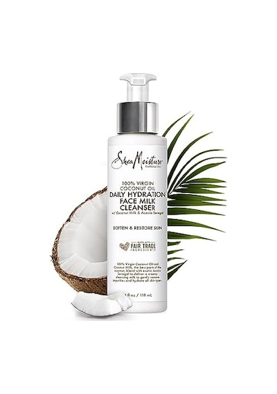 Moisture%100 Virgin Hindistan Cevizi Yağı Günlük Hidrasyon Yüz Sütü Temizleyici 4 Fl.oz