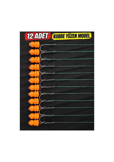 12 Turuncu Kubbe Rig Ve Boli Yüzen Model 12 Takım Inneler 2 3 No Sazan Innesi Kambur Deyildir