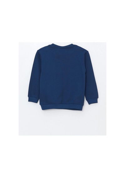 LC Waikiki Lw - Bisiklet Yaka Uzun Kollu Erkek Bebek Sweatshirt Ve Eşofman Alt 2'li Takım İndigo