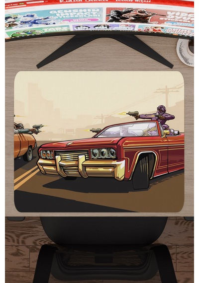 Gta San Andreas Kaymaz Dikişli Kauçuk Oyuncu Mousepad V1 - 48x40 Xl Gaming Mouse Pad Fare Altlığı