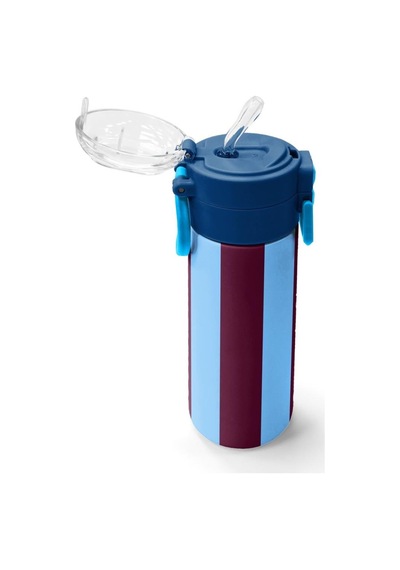 Coral High Kids Bordo Mavi Taraftar Desenli Pipetli Ve Direkt İçim Çelik Termos 500 Ml 31788 Çok Renkli