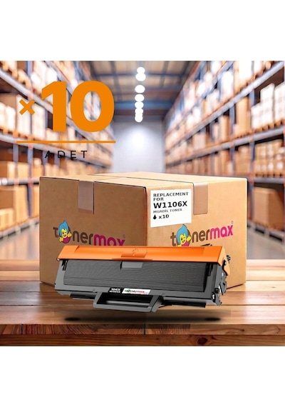 Hp Laser Mfp 137fnw Uyumlu  Toner Çipli W1106x 10'lu 2.500 Sayfa Yüksek Kapasite