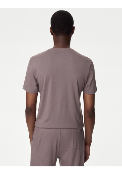 Marks & Spencer Regular Fit Kısa Kollu Premium Atlet T14001607a Mor