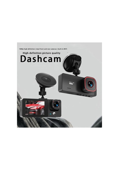 Araç İçi Hd Kamera 3 Kameralı Wifi Özellikli 1080p Full Hd Gece Görüşlü G-sensör Dashcam - 866739625