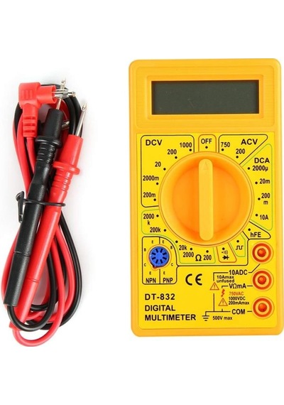 Dt-832 Dijital Multimetre Ölçü Aleti Dc/ac Ses İkazlı 125 70 Mm