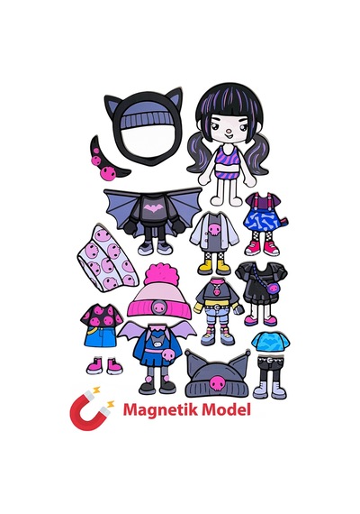 Toca Boca Kuromi Mıknatıslı Kıyafet Giydirme Seti