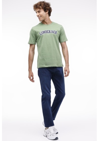 Lumberjack Ml Weneg-b 11ıd53 4fx Erkek Kısa Kol Tişört - Yeşil - Yeşil