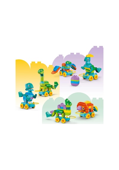 LEGO® DUPLO® Kasabası 3’ü 1 Arada Tekerlekli Dinozorlar 10451 - 3 Yaş ve Üzeri Çocuklar için Eğitici Oyuncak Yapım Seti (108 Parça)